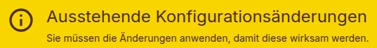 Screenshot: Konfigurationsänderung bestätigen
